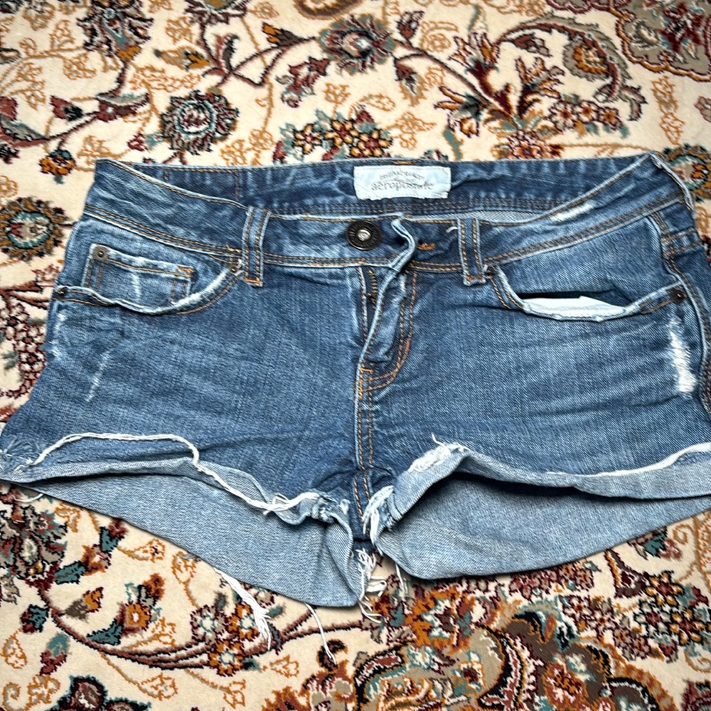 Aeropostal Shorts Woman Size 1/2 Cut off Blue Denim Jeans Summer Beach